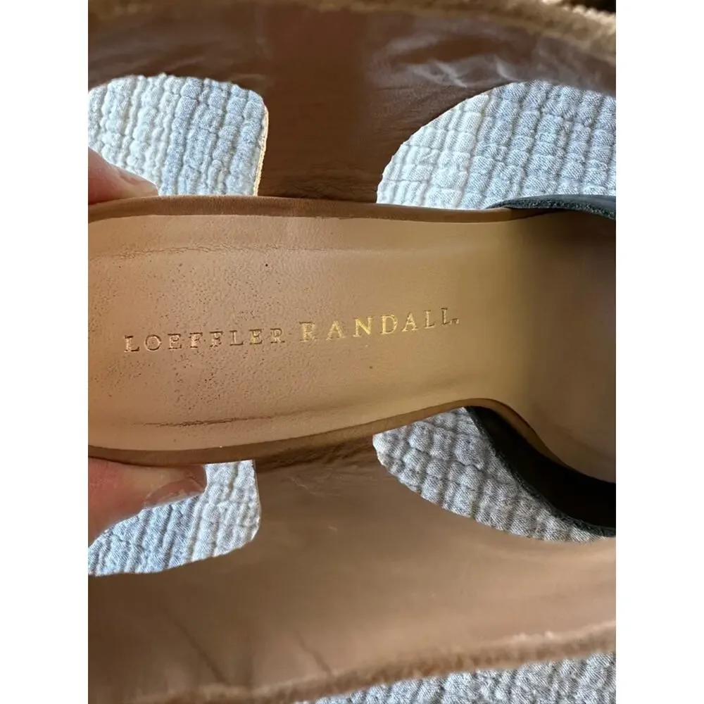 Loeffler Randall Neel Espadrille Pumps Block Heel Sandals Sz 7.5